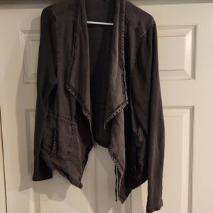 Torrid Charcoal Draped Utility Jacket